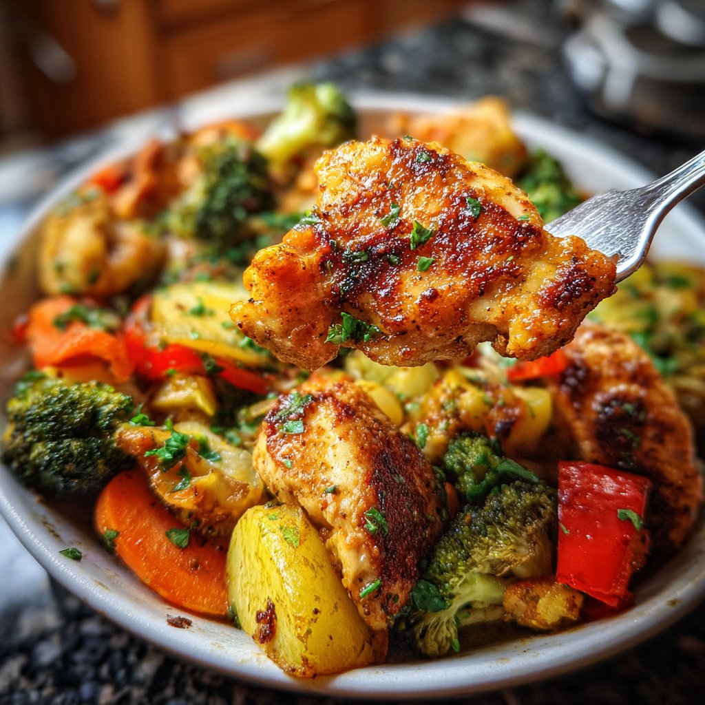 Kalorienarme Gemüsepfanne Mit Hähnchen