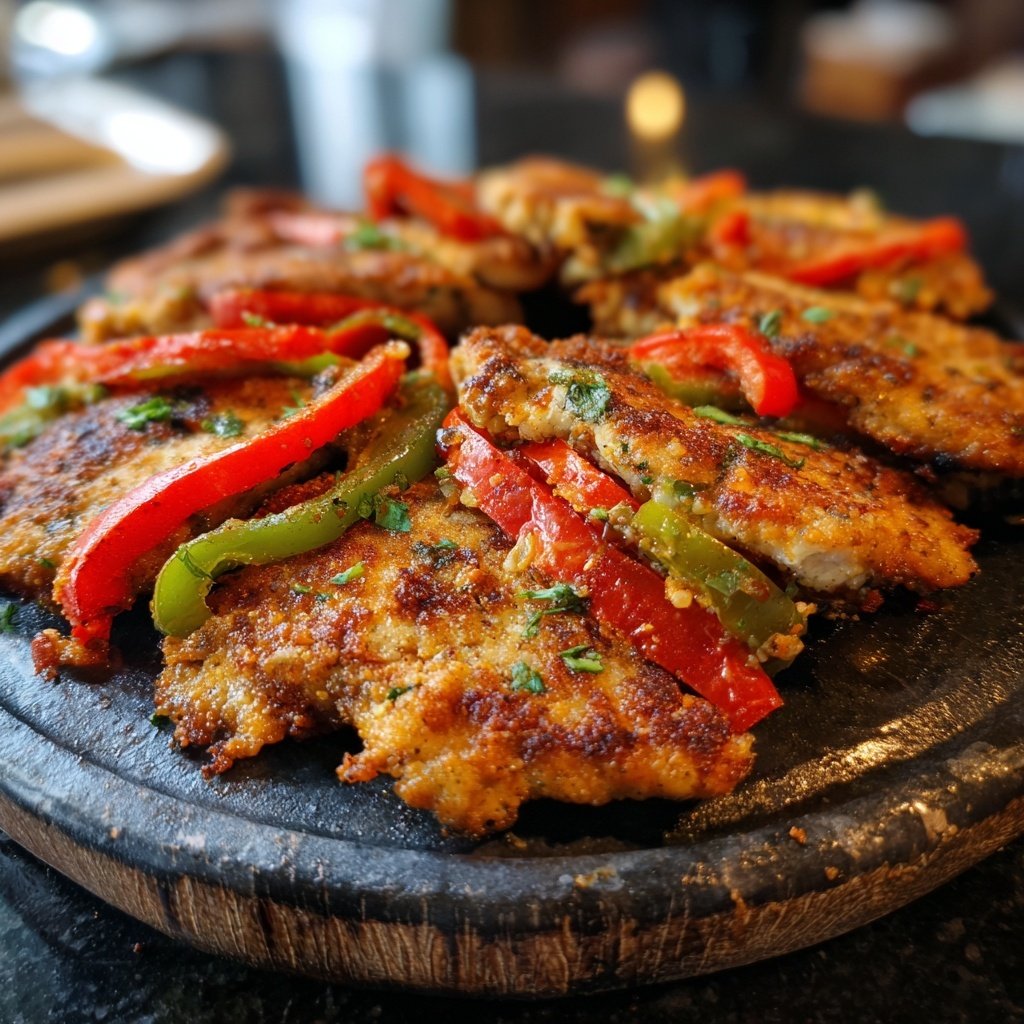 Gegrilltes Putenschnitzel Mit Paprika