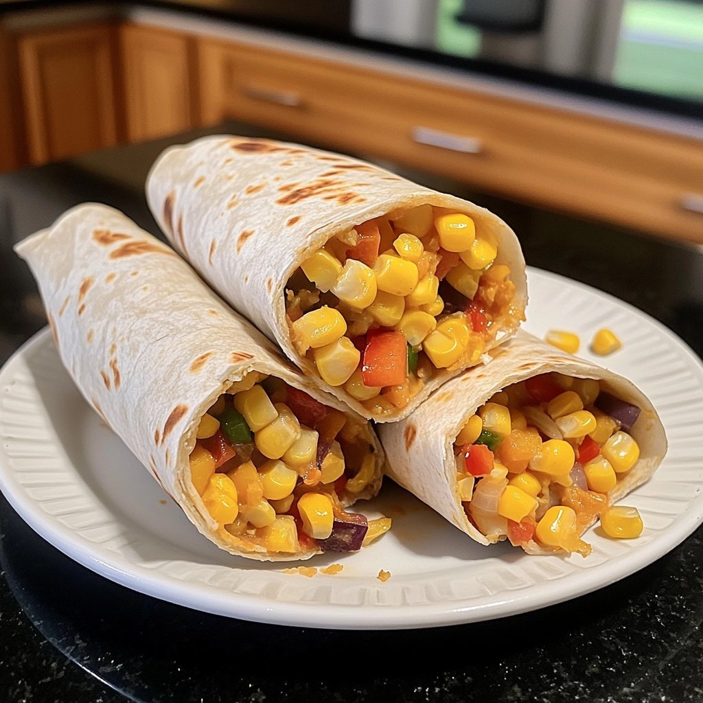 Wraps mit Mais und Paprika