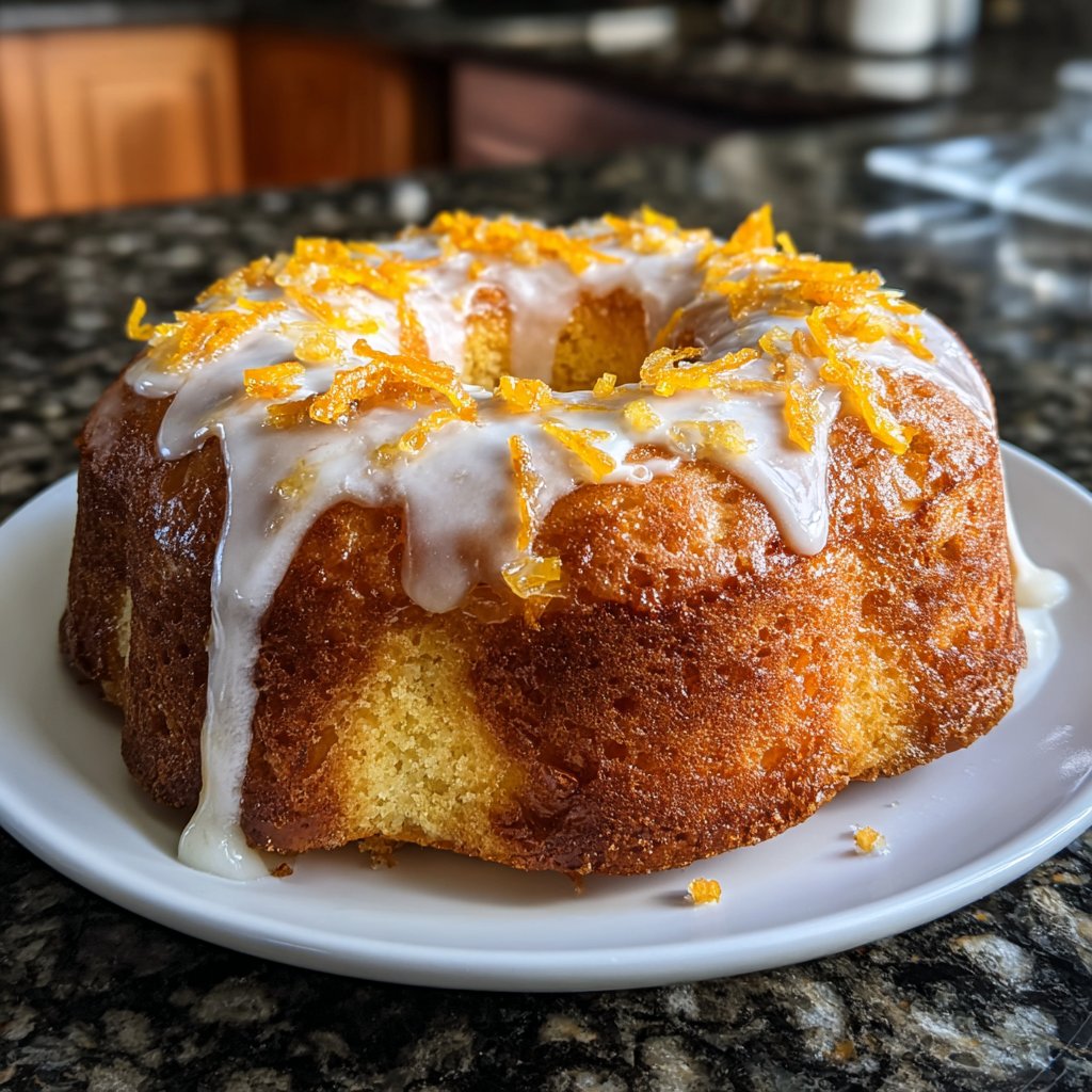 Zitronenkuchen mit Orangen-Zitronen-Mix
