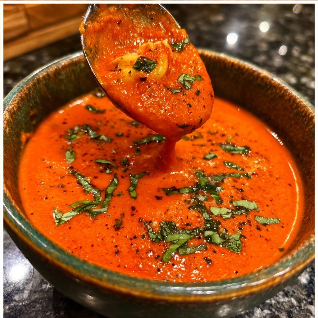 Tomatensuppe mit Knoblauch