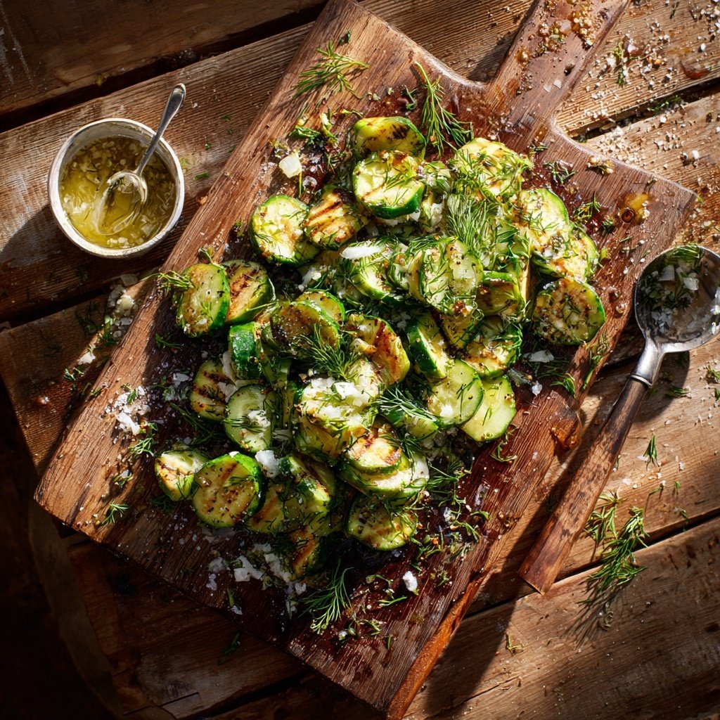 Grill Beilagen Mit Gurken Dill Salat