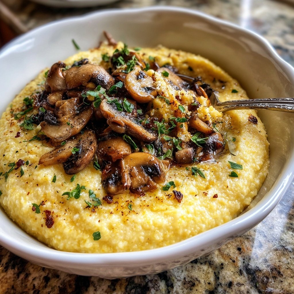 Abendessen mit cremiger Polenta