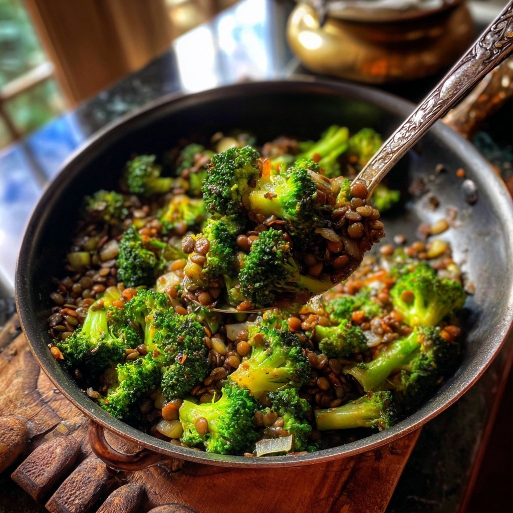 Brokkoli Linsen Pfanne